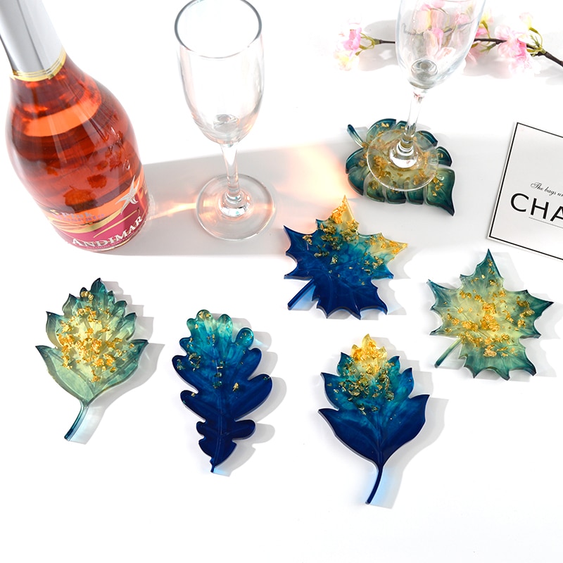 30 Styles Epoxy Resin Coaster Molds Silicone DIY Wine Cup Holder Map Irregular Wave Agate Casting Mold For Resin Craft DM010