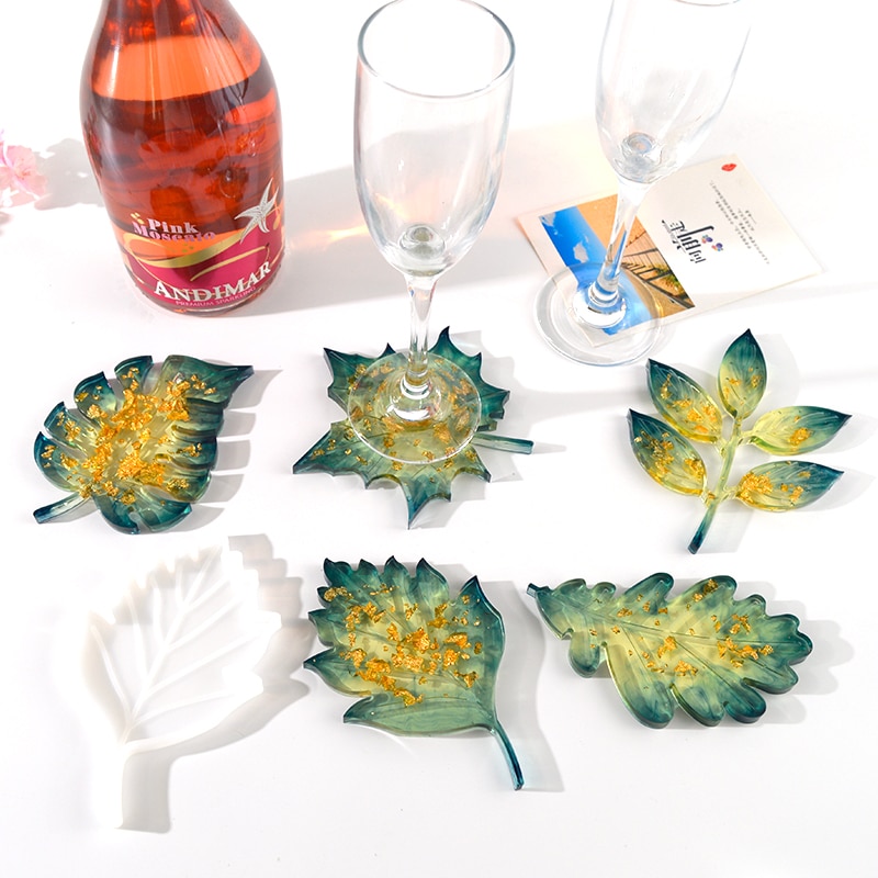 30 Styles Epoxy Resin Coaster Molds Silicone DIY Wine Cup Holder Map Irregular Wave Agate Casting Mold For Resin Craft DM010