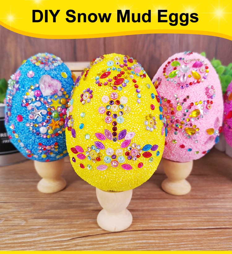toys snow polymer clay egg Diamond Puzzle Material diy crafts kids toys for girls toys for children