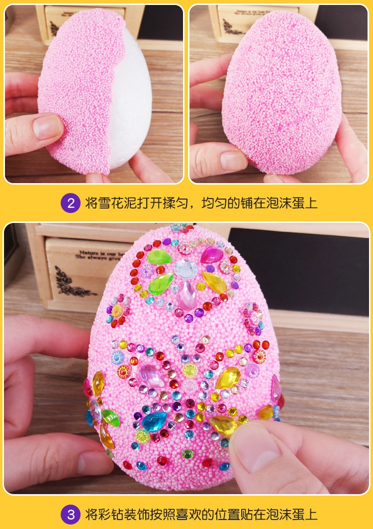 toys snow polymer clay egg Diamond Puzzle Material diy crafts kids toys for girls toys for children