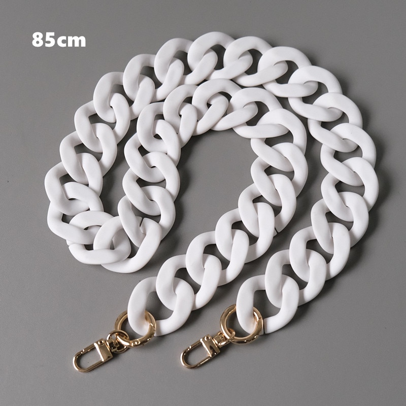 Handbag Accessory Chain Black White Green Resin Chain Luxury Frosted Strap Women Clutch Shoulder Purse Chain