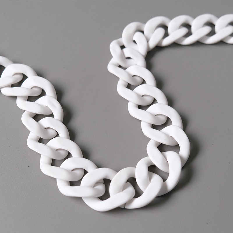 Handbag Accessory Chain Black White Green Resin Chain Luxury Frosted Strap Women Clutch Shoulder Purse Chain
