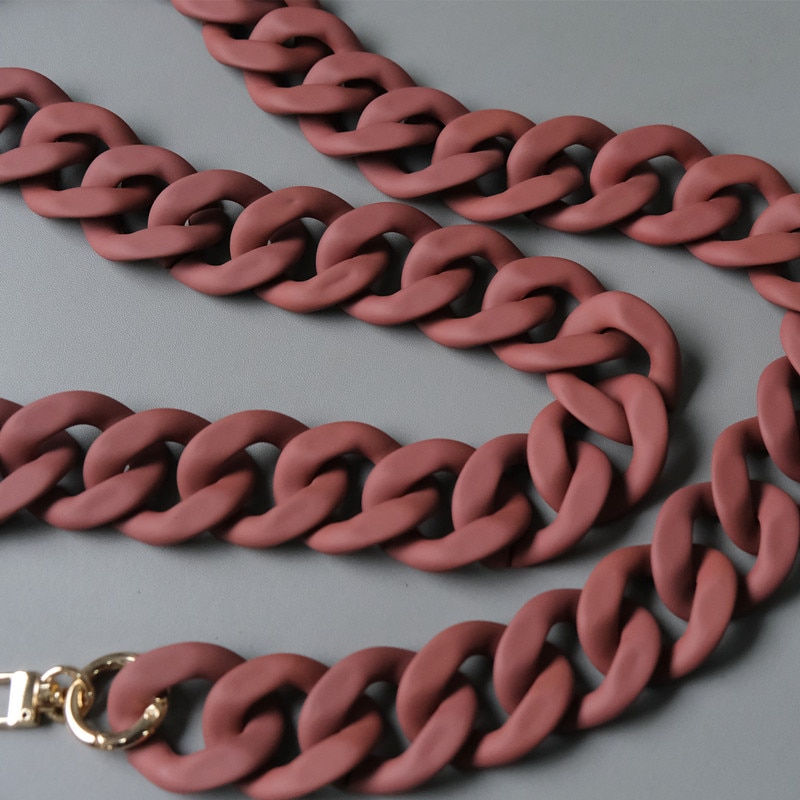Handbag Accessory Chain Black White Green Resin Chain Luxury Frosted Strap Women Clutch Shoulder Purse Chain