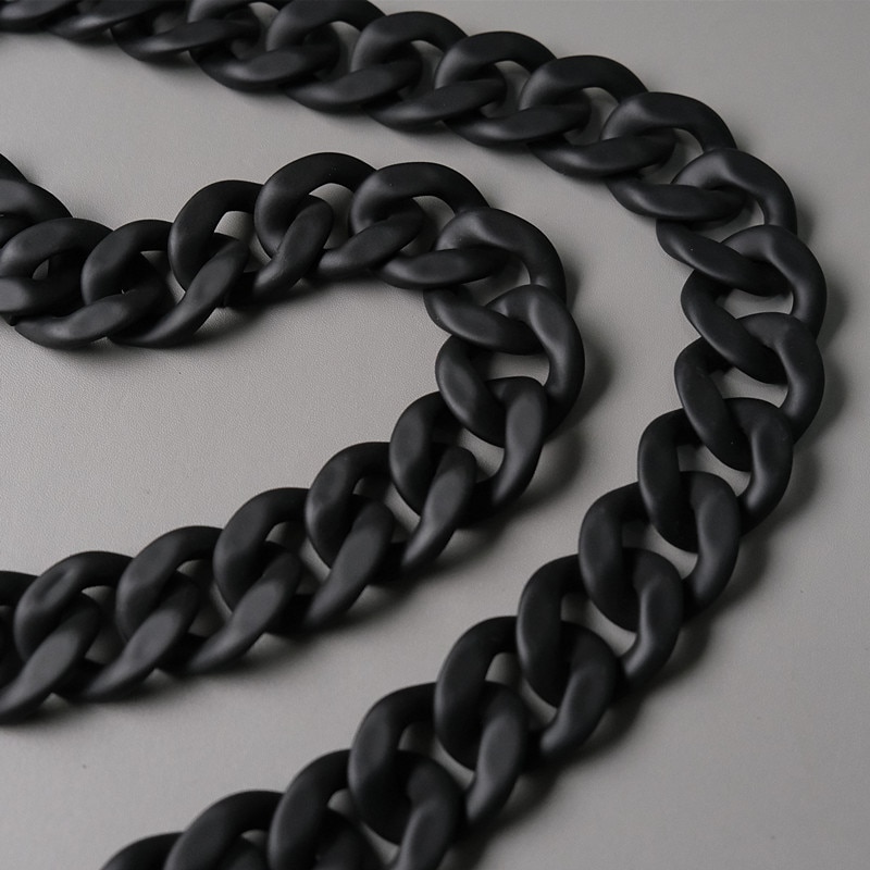 Handbag Accessory Chain Black White Green Resin Chain Luxury Frosted Strap Women Clutch Shoulder Purse Chain