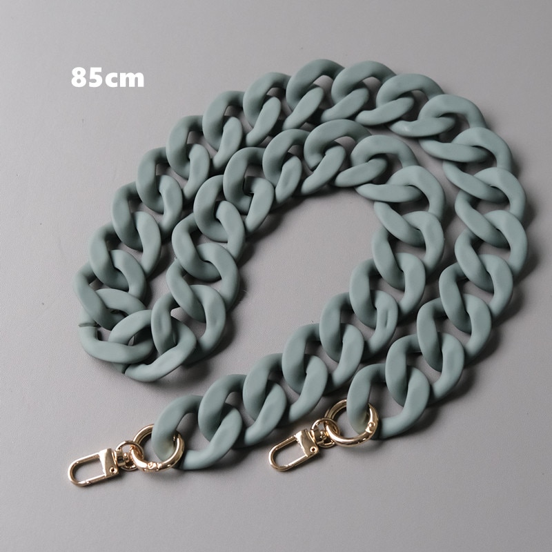 Handbag Accessory Chain Black White Green Resin Chain Luxury Frosted Strap Women Clutch Shoulder Purse Chain