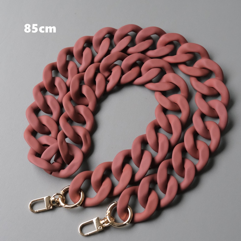 Handbag Accessory Chain Black White Green Resin Chain Luxury Frosted Strap Women Clutch Shoulder Purse Chain