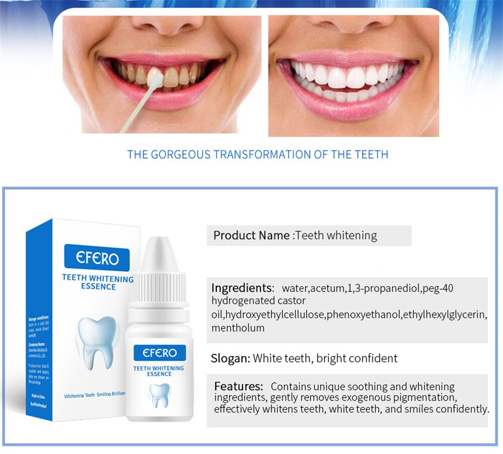 Teeth Whitening Serum Gel Dental Oral Hygiene Effective Remove Stains Plaque Teeth Cleaning Essence Dental Care Toothpaste