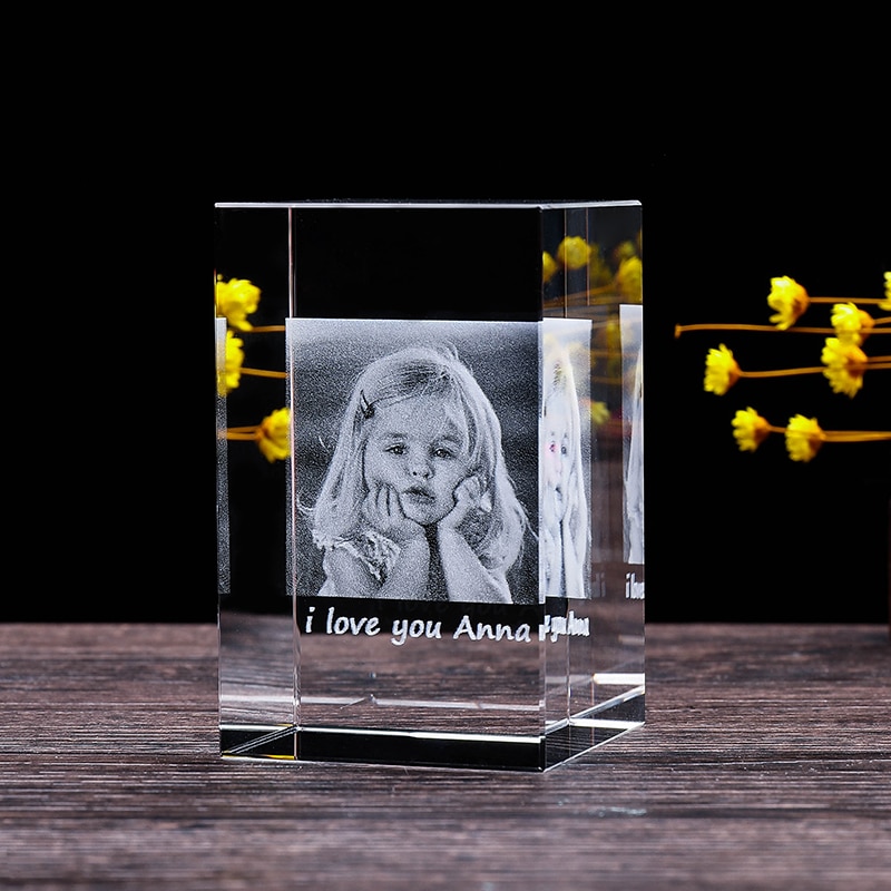 Personalized Custom Crystal Photo Frame Laser Engraved Your Image Crystal  Wedding Anniversary Birthday Gifts For Friends