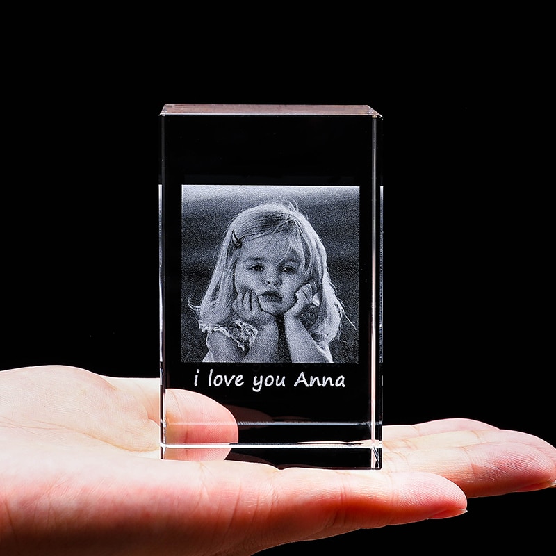 Personalized Custom Crystal Photo Frame Laser Engraved Your Image Crystal  Wedding Anniversary Birthday Gifts For Friends