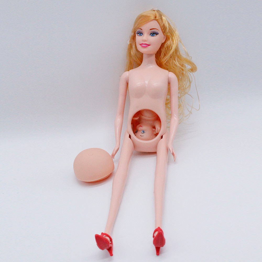 Real Pregnant Doll Set/Fashion Family 5 People Dolls Suits 1 Mom/1 Dad/ Two baby/1 Baby Carriage for Girl Bjd doll Kid Gift Toys