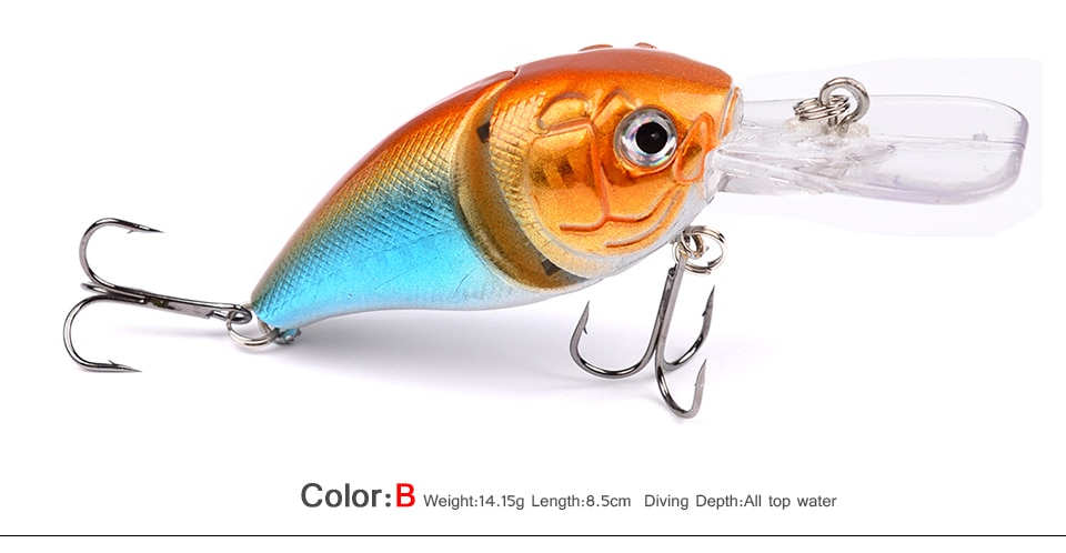 1PCS Crank Bait 8.5cm 14.15g Swim Fish Fishing Lure Artificial Hard Topwater Lures