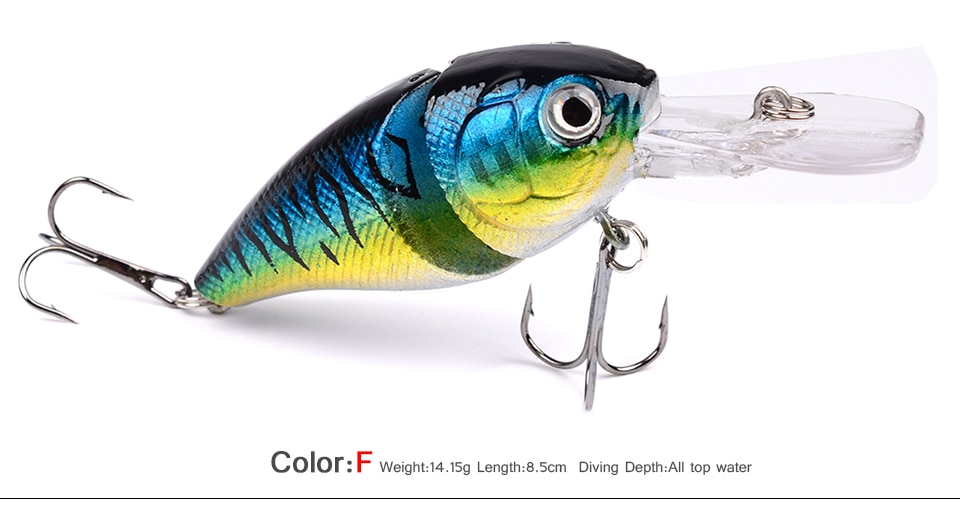 1PCS Crank Bait 8.5cm 14.15g Swim Fish Fishing Lure Artificial Hard Topwater Lures