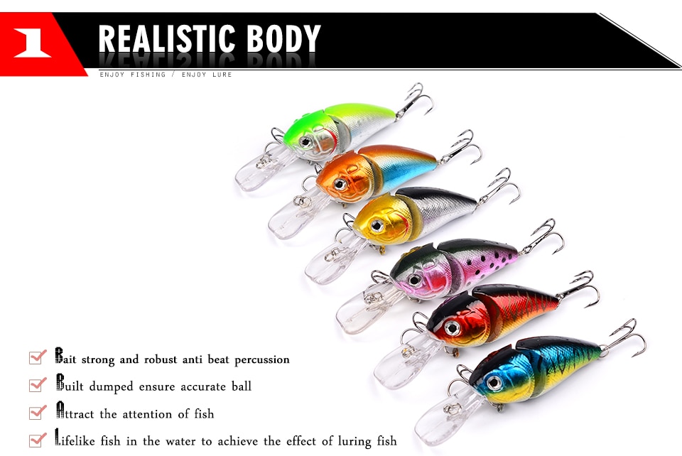1PCS Crank Bait 8.5cm 14.15g Swim Fish Fishing Lure Artificial Hard Topwater Lures