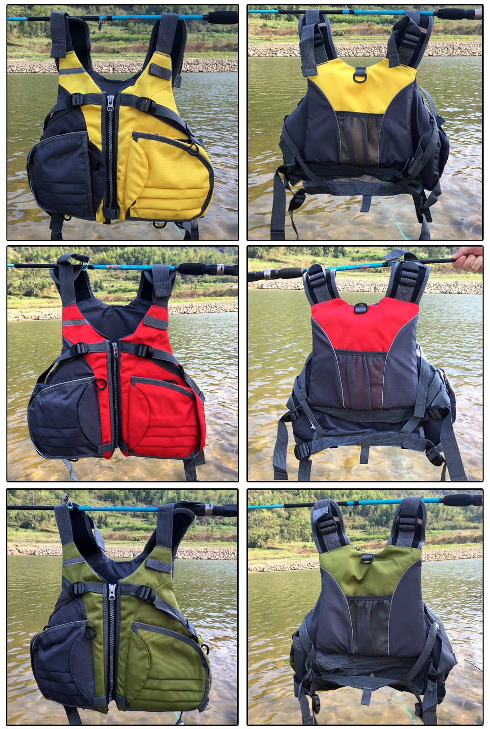 Fishing Vest Life Safety Jacket Swimming Boat Fishing Sports Waistcoat Vest