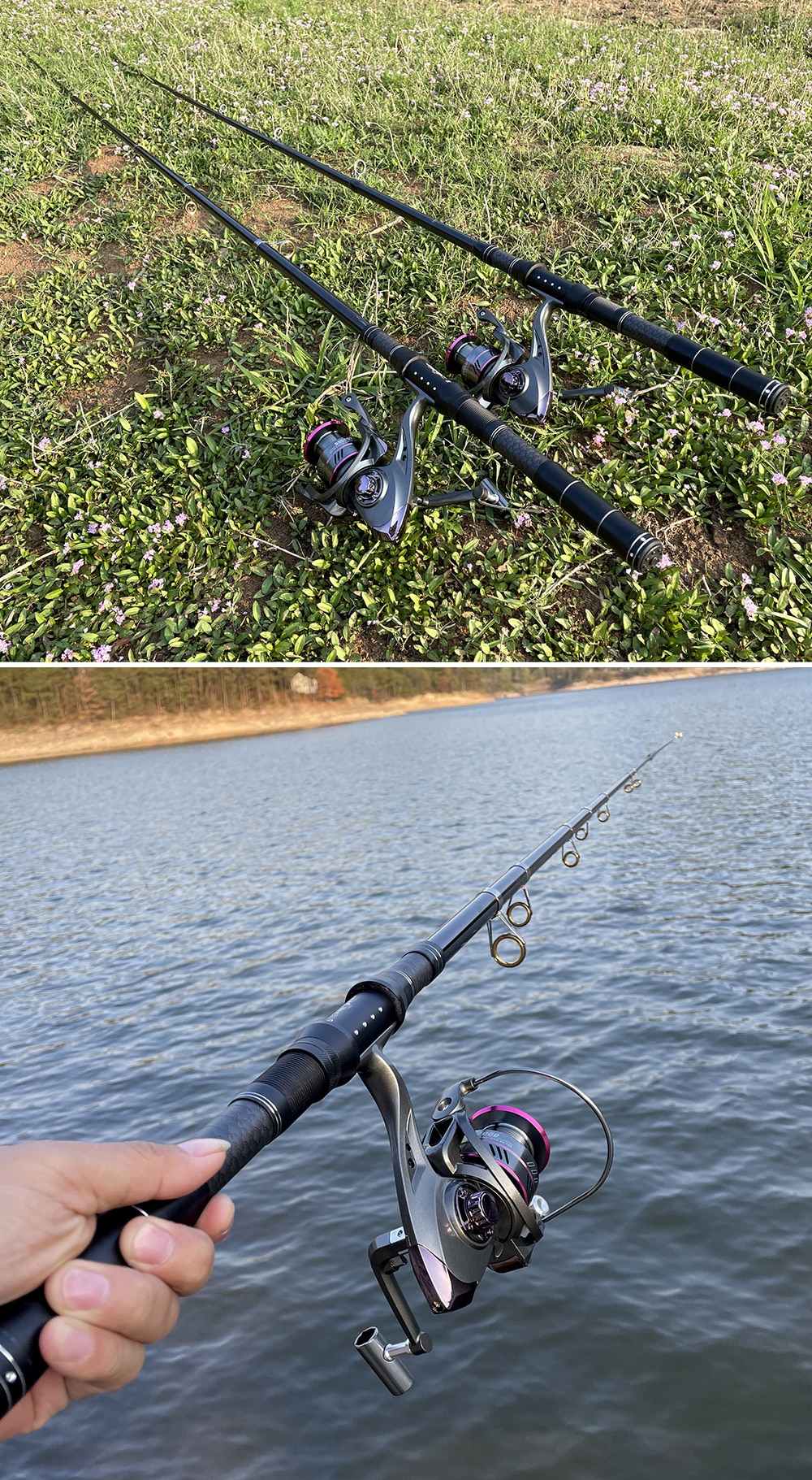 Telescopic Sea Rock Fishing Rod With Spinning Reels Combos Fishing Reel Pole Sets Kit For Travel Fishing Tackle