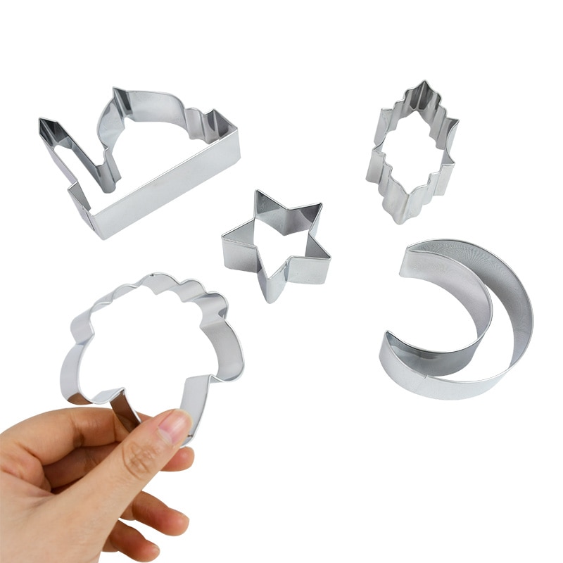 Eid Mubarak Cookie Cutter Set Moon Star Biscuit Mold DIY Cake Baking Tools Ramadan Kareem Islamic Muslim Party Home Decorations