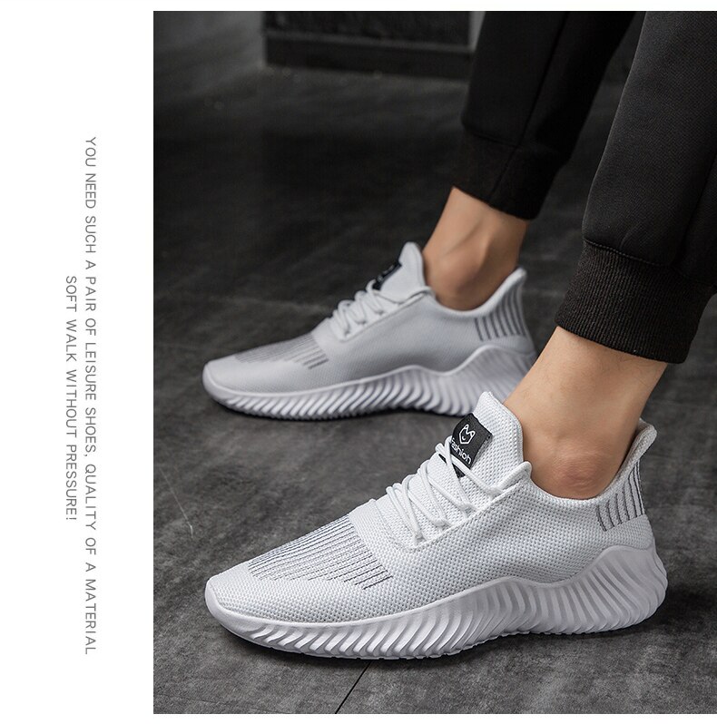 Running Shoes Mesh Super Light Breathable Male Jogging Sneakers Low-top Walking Athletic Footwear