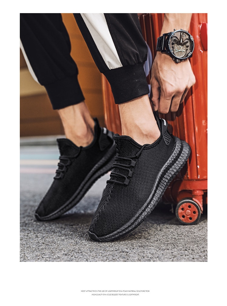 Sport Running Men Shoes Air Mesh Breathable Men Sneakers New Cushioning Casual Balck Shoes Lightweight Zapatillas De Deporte