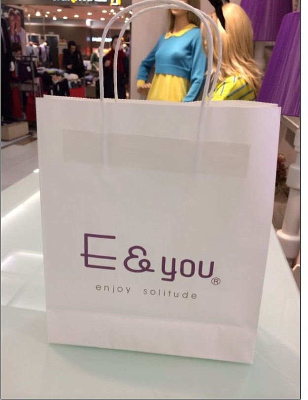 custom printed  logo Recyclable shopping  gift kraft paper bag for packaging 100/1lots