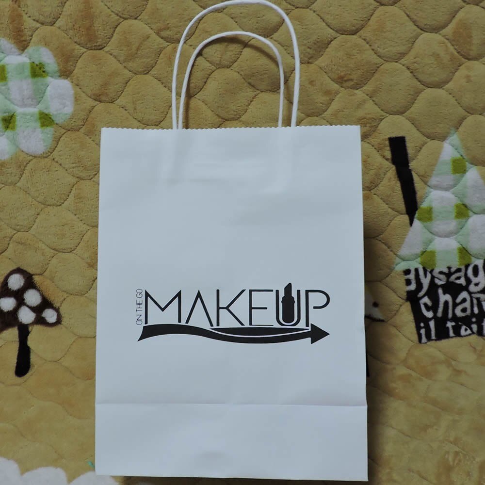 custom printed  logo Recyclable shopping  gift kraft paper bag for packaging 100/1lots