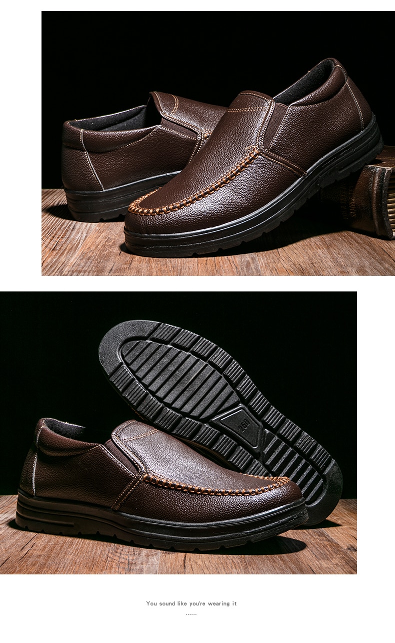 Men Loafers Light Leather Casual Shoes 2020 Autumn Male Outdoor Walking Shoes Comfortable Mens Sneakers Soft Loafers Men's Shoes