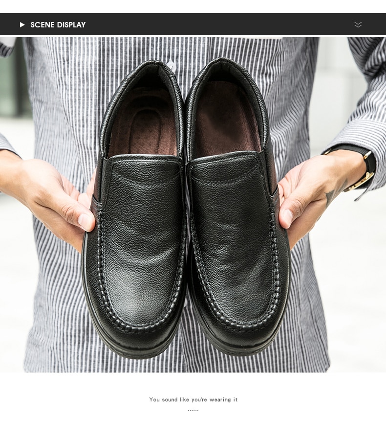 Men Loafers Light Leather Casual Shoes 2020 Autumn Male Outdoor Walking Shoes Comfortable Mens Sneakers Soft Loafers Men's Shoes
