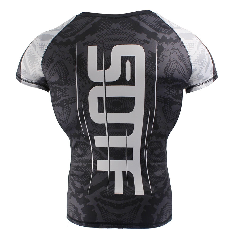 snake scale short sleeve fitness MMA Boxing jerseys tiger muay thai rashguard jiu jitsu king boxing t shirt mma compression