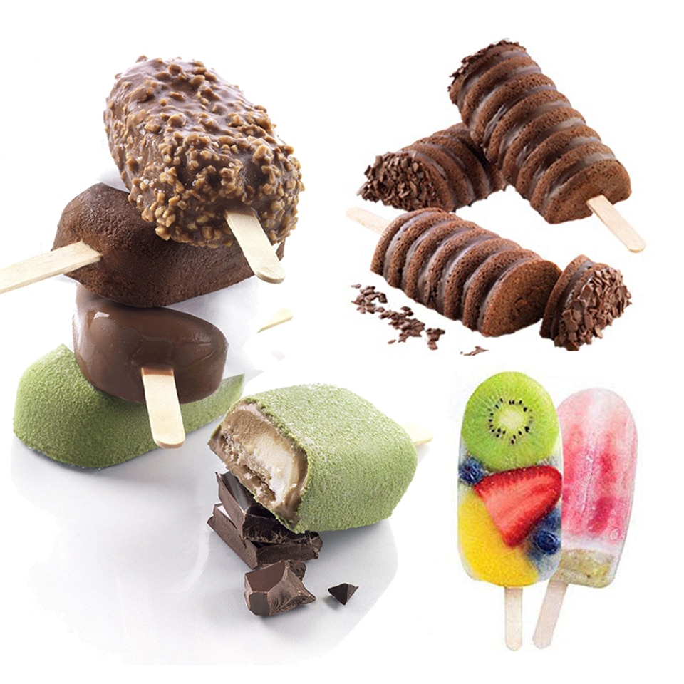 4 Cell Big Size Silicone Ice Cream Mold Popsicle Molds DIY Homemade Dessert Freezer Fruit Juice Ice Pop Maker Mould with Sticks 4 Cell Big Size Silicone Ice Cream Mold Popsicle Molds DIY Homemade Dessert Freezer Fruit Juice Ice Pop Maker Mould with Sticks