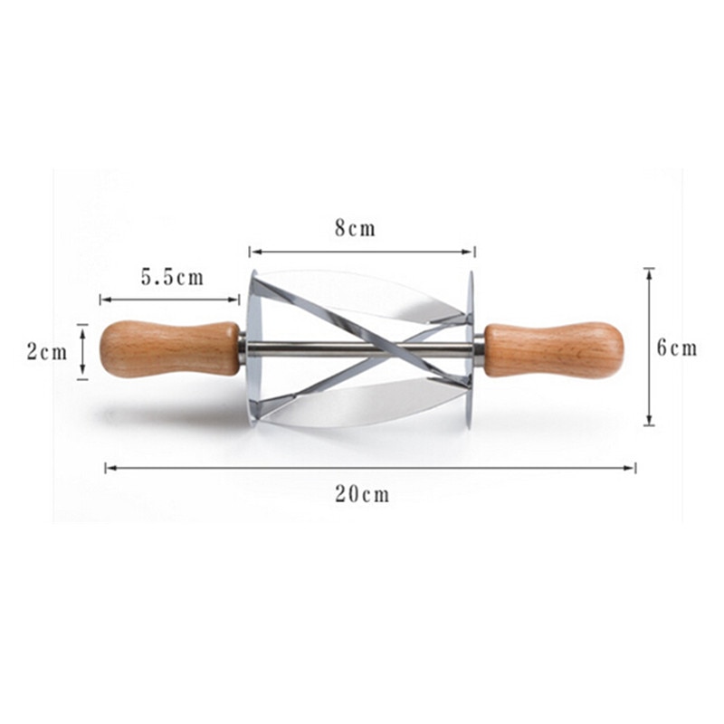 Kitchen Baking Stainless Steel Rolling Dough Cutter For Making Croissant Cake Decorating Tools Rolling Knife For Croissant Bread
