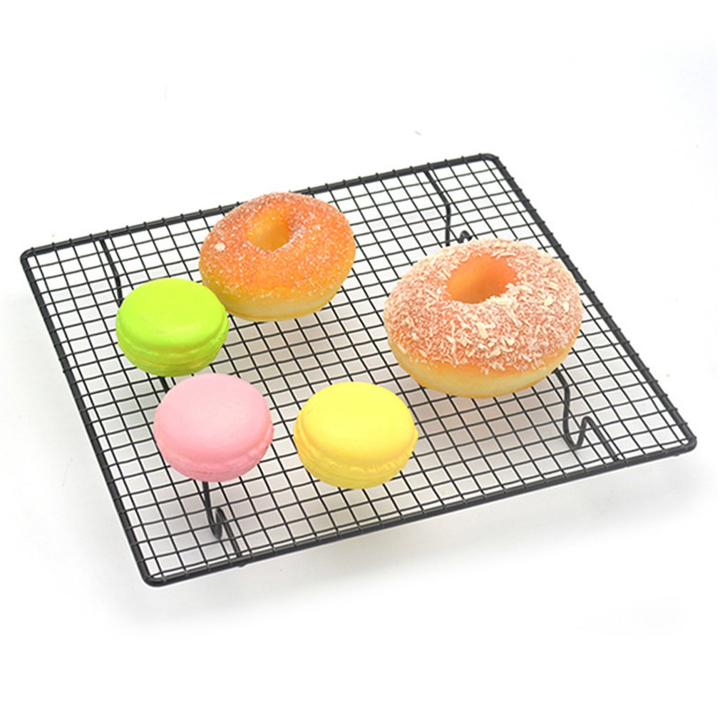 Stainless Steel Wire Grid Cooling Tray Cake Food Rack Oven Kitchen Baking Pizza Bread Barbecue Cookie Biscuit Holder Shelf ZXH