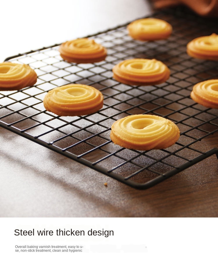 Stainless Steel Wire Grid Cooling Tray Cake Food Rack Oven Kitchen Baking Pizza Bread Barbecue Cookie Biscuit Holder Shelf ZXH