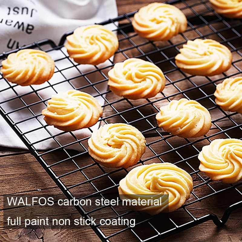 Stainless Steel Wire Grid Cooling Tray Cake Food Rack Oven Kitchen Baking Pizza Bread Barbecue Cookie Biscuit Holder Shelf ZXH
