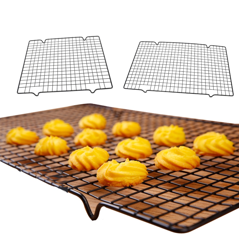 Stainless Steel Wire Grid Cooling Tray Cake Food Rack Oven Kitchen Baking Pizza Bread Barbecue Cookie Biscuit Holder Shelf ZXH