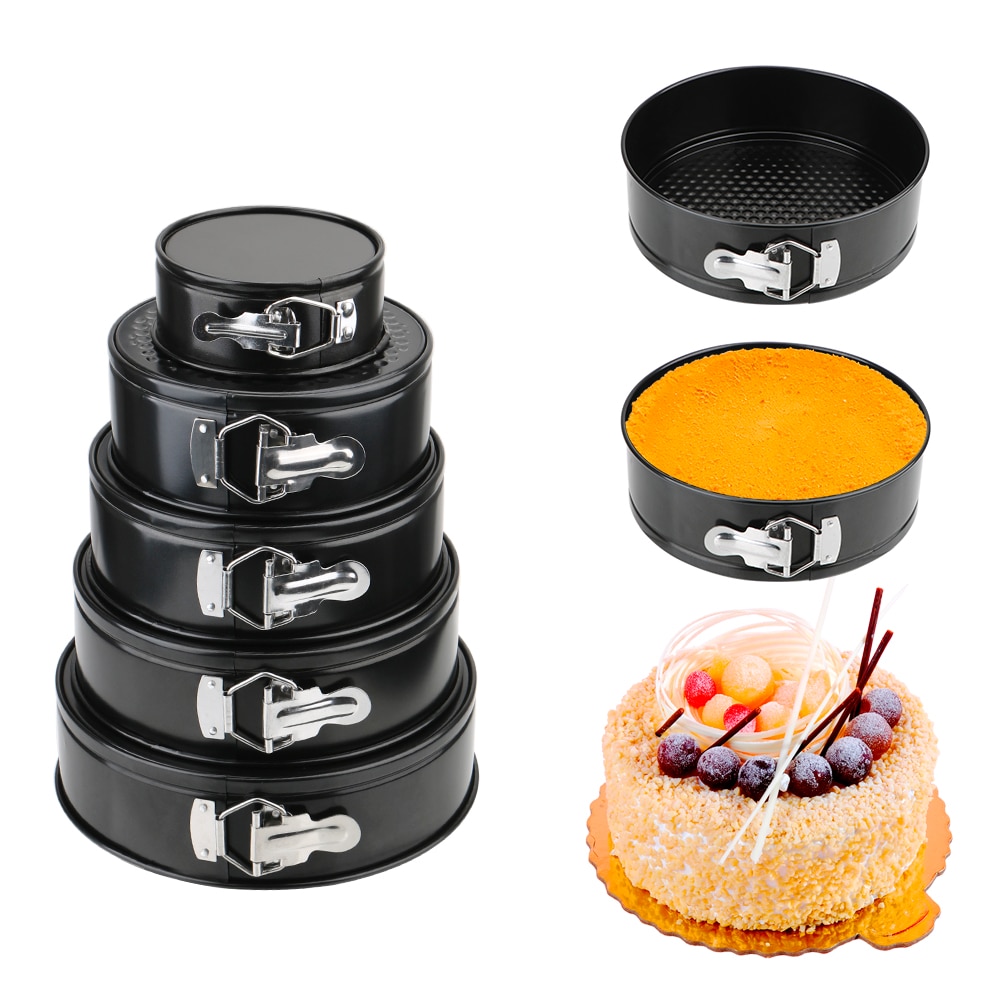 Removable Bottom Non-Stick Metal Bake Mould Round Cake Pan Bakeware  Carbon Steel Cakes Molds Kitchen Accessories