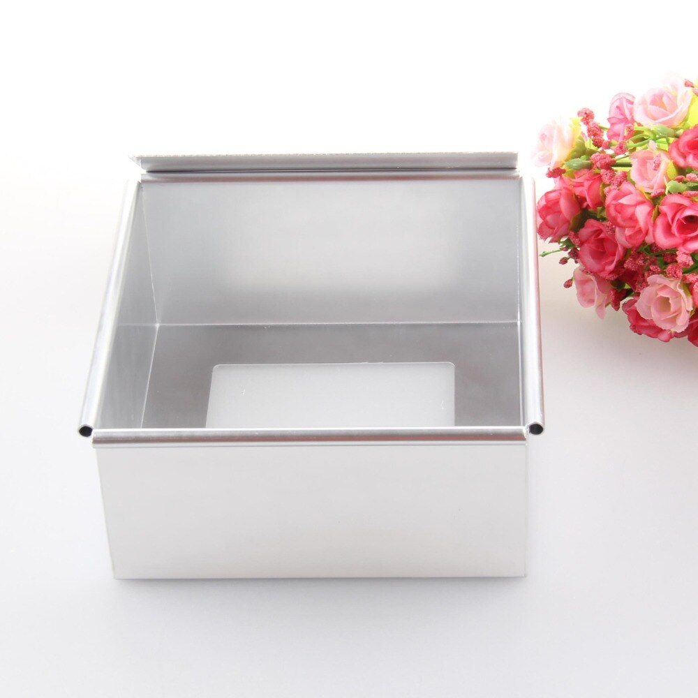 1pc Square Aluminum alloy template Removable Bottom cake mold Pattern bakeware baking dish Die cake decorating tools