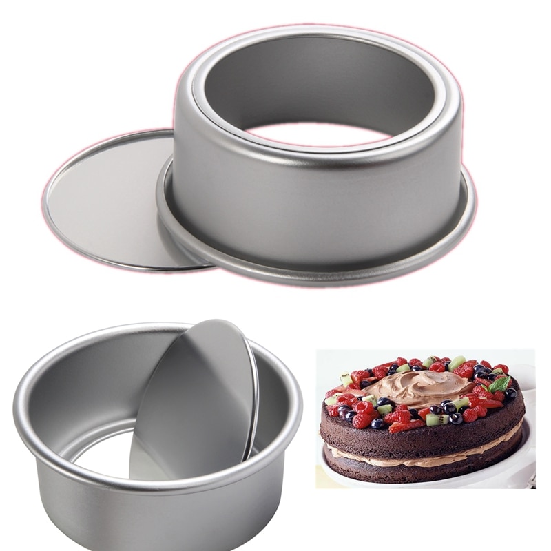 Aluminum Alloy template baking dish Cake Mold Anode Surface Removable Bottom Cake Die cheese decorating tools