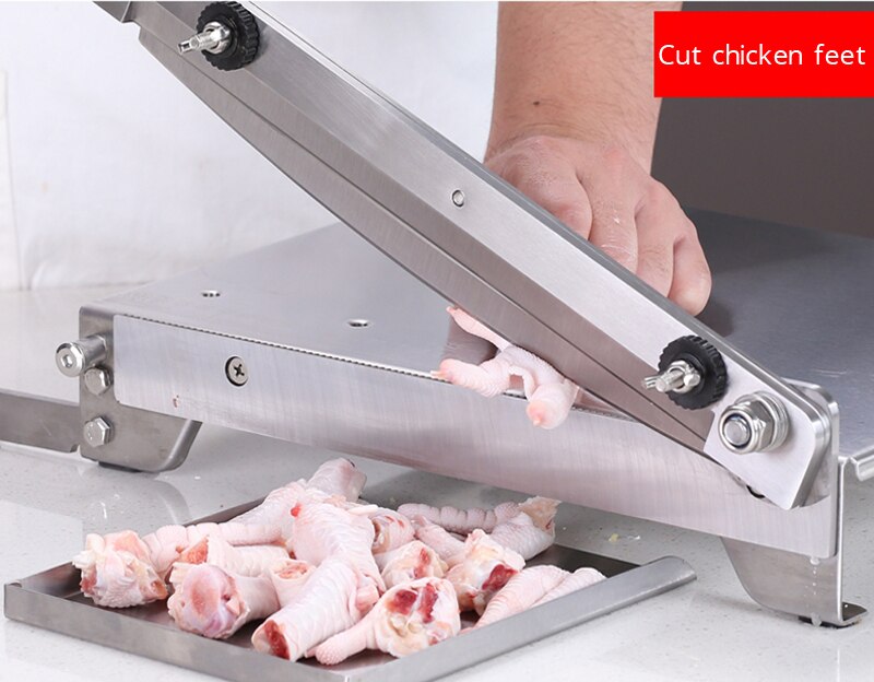 13.5 Inch Meat Slicer Bone Cutting Machine Minced Lamb Bone Meat Cutter Machine Chicken Duck Fish Stainless Steel Household
