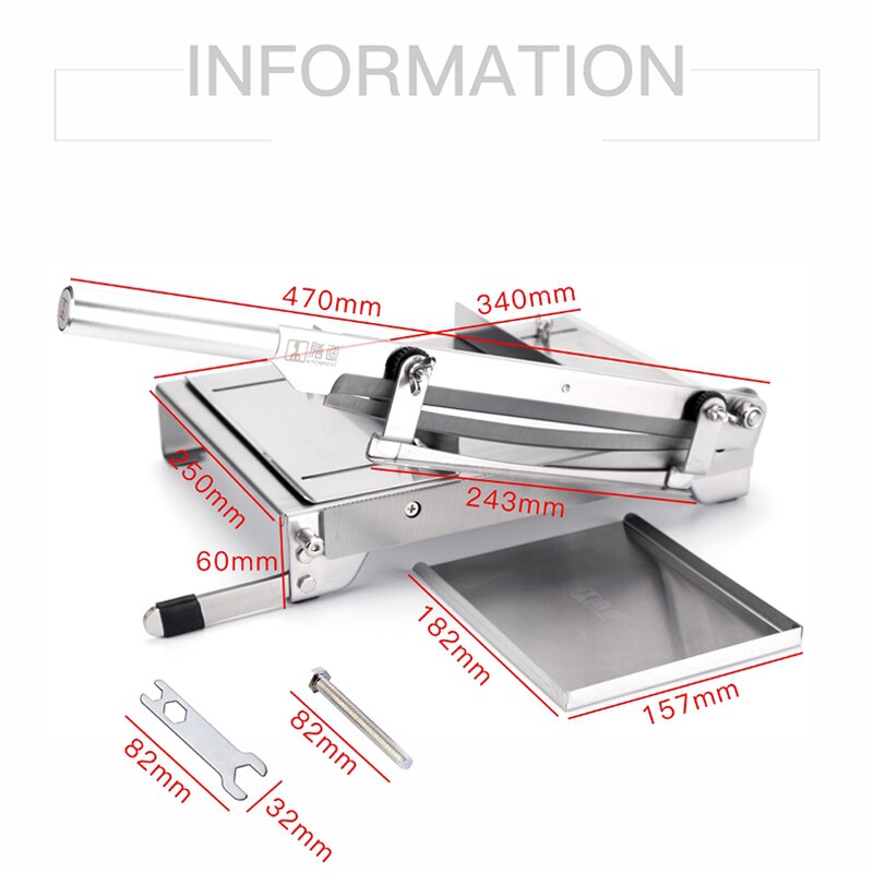 13.5 Inch Meat Slicer Bone Cutting Machine Minced Lamb Bone Meat Cutter Machine Chicken Duck Fish Stainless Steel Household