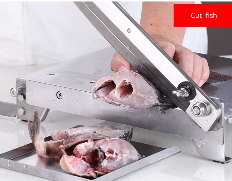 13.5 Inch Meat Slicer Bone Cutting Machine Minced Lamb Bone Meat Cutter Machine Chicken Duck Fish Stainless Steel Household