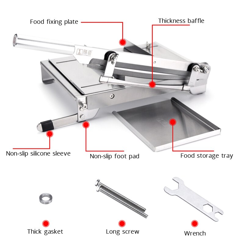 13.5 Inch Meat Slicer Bone Cutting Machine Minced Lamb Bone Meat Cutter Machine Chicken Duck Fish Stainless Steel Household