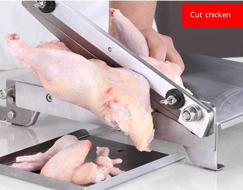 13.5 Inch Meat Slicer Bone Cutting Machine Minced Lamb Bone Meat Cutter Machine Chicken Duck Fish Stainless Steel Household