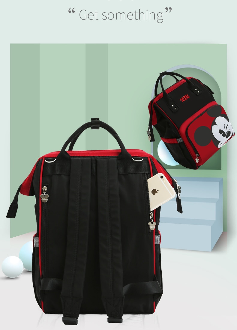 Minnie Mickey Diaper Bag Baternity Baby Multifunctional Stroller Nappy Bag Travel Backpack For Mom USB Charging Large New