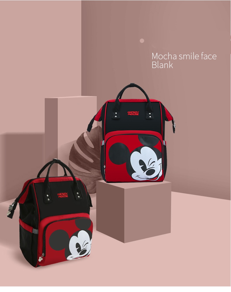 Minnie Mickey Diaper Bag Baternity Baby Multifunctional Stroller Nappy Bag Travel Backpack For Mom USB Charging Large New