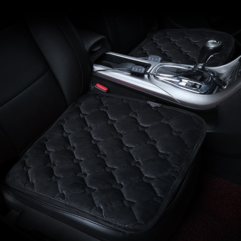 Heating Car Seat Cover 12V Heated Auto Front Seat Cushion Plush Heater Winter Warmer Control Electric Heating Protector Pad Heating Car Seat Cover 12V Heated Auto Front Seat Cushion Plush Heater Winter Warmer Control Electric Heating Protector Pad