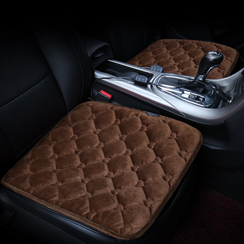 Heating Car Seat Cover 12V Heated Auto Front Seat Cushion Plush Heater Winter Warmer Control Electric Heating Protector Pad Heating Car Seat Cover 12V Heated Auto Front Seat Cushion Plush Heater Winter Warmer Control Electric Heating Protector Pad