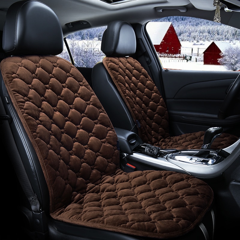 Heating Car Seat Cover 12V Heated Auto Front Seat Cushion Plush Heater Winter Warmer Control Electric Heating Protector Pad