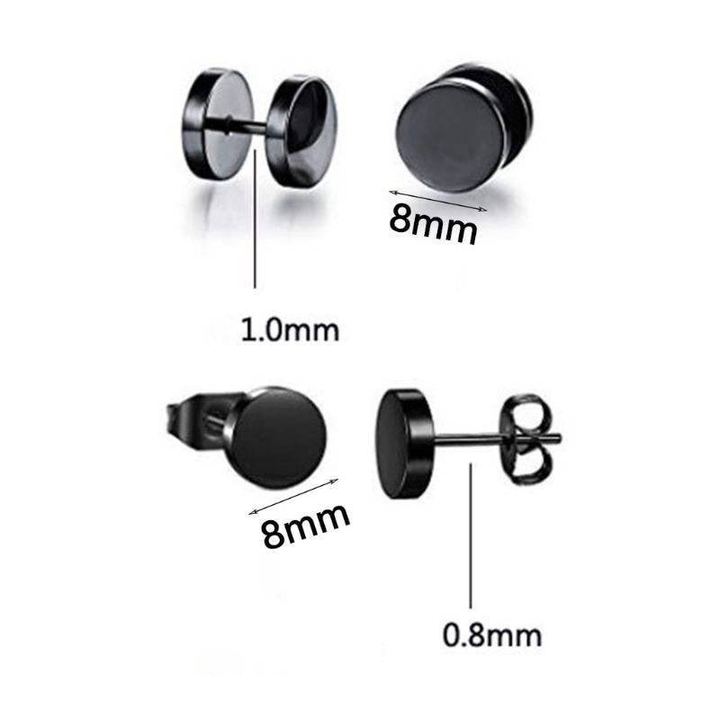 6 Pair/set Trend Men Women Stainless Steel Personality Punk Earrings Unisex Ear Buckle Stud Jewelry 6 Pair/set Trend Men Women Stainless Steel Personality Punk Earrings Unisex Ear Buckle Stud Jewelry