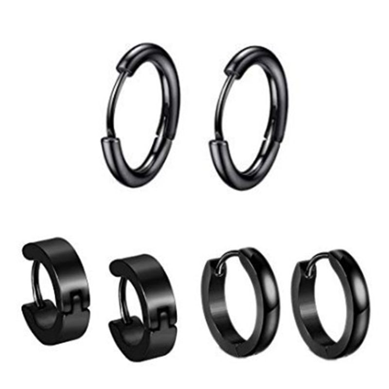 6 Pair/set Trend Men Women Stainless Steel Personality Punk Earrings Unisex Ear Buckle Stud Jewelry 6 Pair/set Trend Men Women Stainless Steel Personality Punk Earrings Unisex Ear Buckle Stud Jewelry