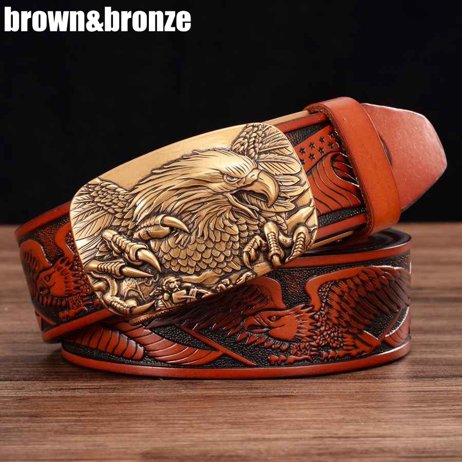 Men's Leather Belts Belts for Men Genuine Leather Ratchet Belt Automatic Buckle Wide:35mm Men Automatic Buckle Belt