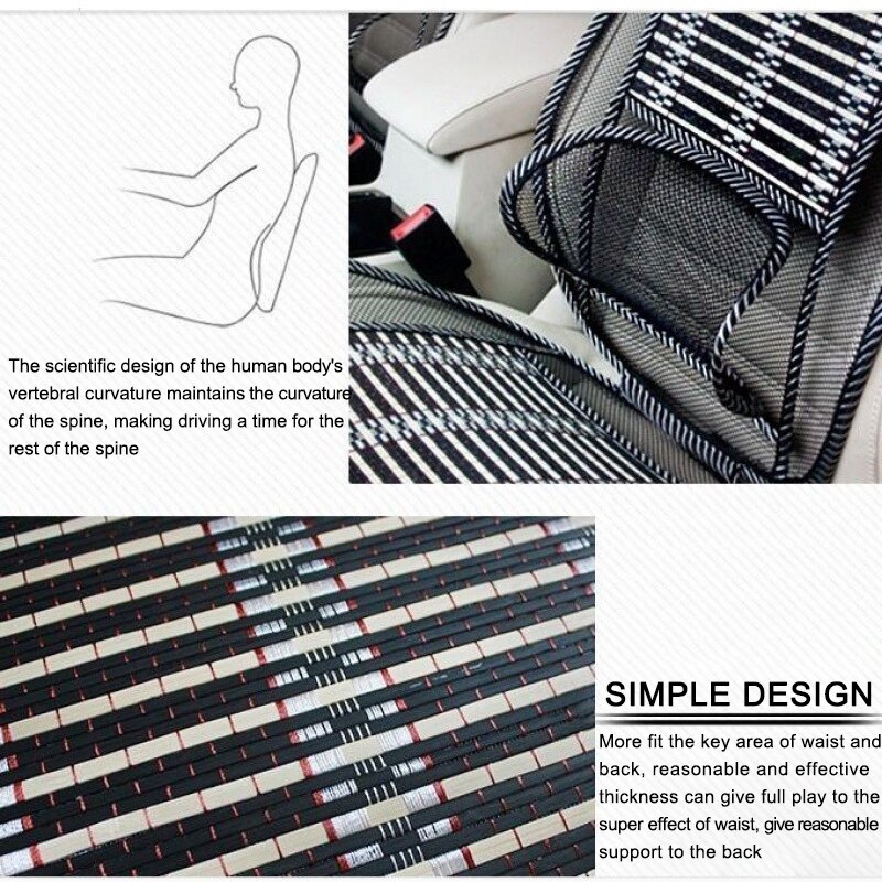 Summer Cool Cushion Breathable Comfortable Car Cushion Bamboo Ventilation Car Cushion